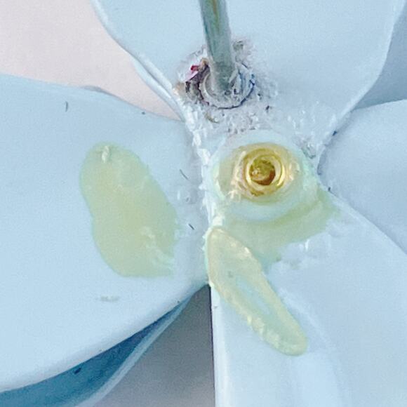 VTG Enamel Bow Earrings Aqua Blue Gold Tone Rhinestone Post Dore Style 80s-90s - Picture 9 of 12